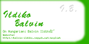 ildiko balvin business card